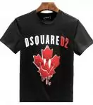 dsquared2 short sleeve t-shirt fit 3d maple leaf noir